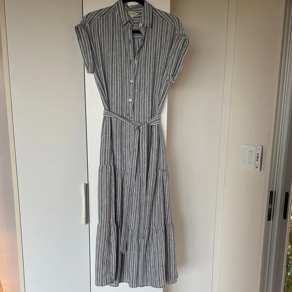 chinese dress ladies Max Studio Women's Sleeveless Stripe Maxi Knit Dress,  Mustard/Black/White-673, Small at Amazon Women's Clothing store main image 0